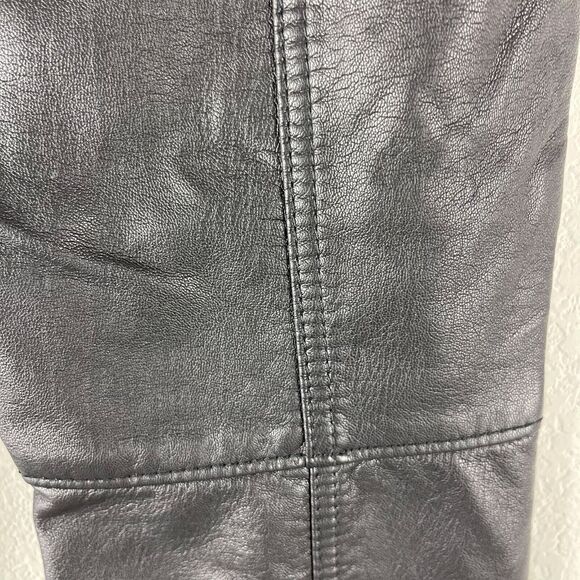 Free People Kaelin Moto Skinny Pant Womens 2 Black Faux Leather High Rise NWT - Picture 10 of 12